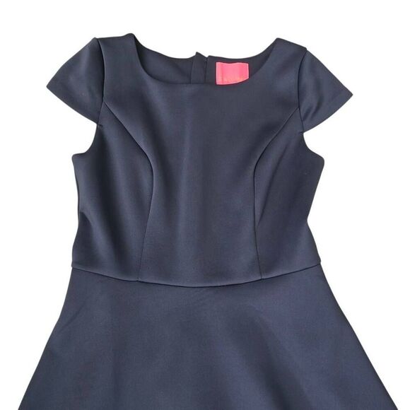 Lilly Pulitzer Fit & Flare Klara Dress Women's 10 Blue Exposed Zip Party Stretch - Picture 4 of 8